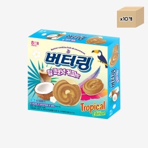 해태 버터링 딥코코넛커피 155g, 10개