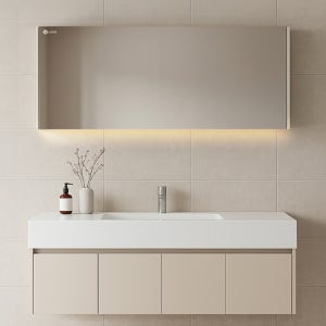 플랩장 거울장 욕실 화장실 상부장 수건장 오브제 풀미러 1200x500x170