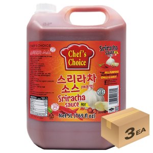 1박스) 쉐프초이스 스리라차 소스 매운맛 5L x 3개입