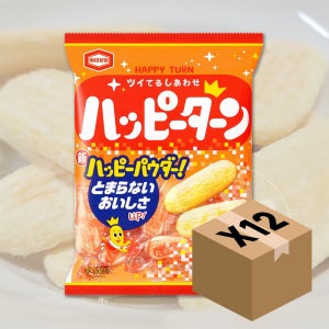 카메다 해피탄 하피탄 쌀과자 해피턴 하피턴 일본 과자 센베이 96g, 12개