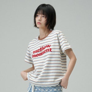 멜로우 모먼트 스트라이프 티셔츠 (아이보리)