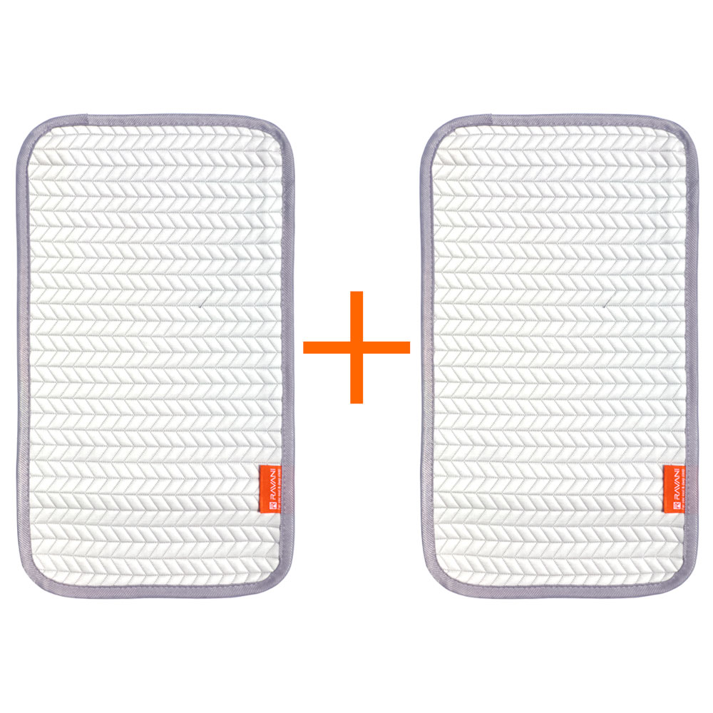 1+1 국내생산 듀라론 강아지 고양이 반려동물 쿨매트 냉감 냉감패드 물결 화이트 50x28