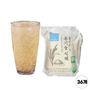비락 올바른 유기농 밥알없는 식혜 110ml, 36개