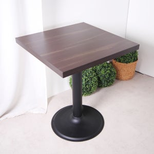 베네딕 월넛 테이블 사각 원형다리 카페 식당 인테리어 600사각+450 원반다리