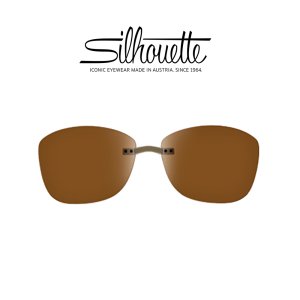 Silhouette 5090 B2 0702스타일 쉐이드 클립온 브라운 편광 선글라스 클립
