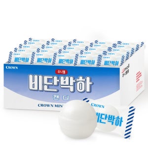 크라운 비단박하 사탕 민트 대용량 캔디 1box
