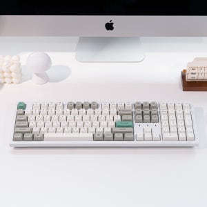 키크론 K10 PRO MAX 무선 기계식 키보드 애플 사무용 키보드 쉘 화이트, 라이트 저소음 바나나축