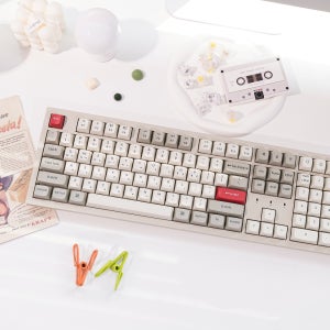 키크론 K10 PRO MAX 무선 기계식 키보드 애플 사무용 키보드 레트로, 라이트 저소음 바나나축