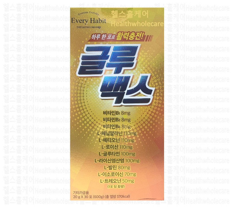 <b>글루</b>맥스 30포 1개월분 약국 아미노산 비타민B 액상 종합