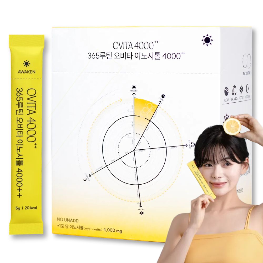 365루틴 오비타 <b>이노시톨</b> 4000 알파락트 알부민 캐롭 콜린 엽산 30포, 1개