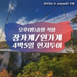 중국 장가계 천문산 4박5일 소그룹 단독여행 - 노팁 노옵션 노쇼핑 현지패키지 -오후출발