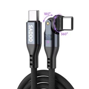 사또 240W C to C타입 PD 고속충전 케이블 1m (회전형 커넥터)
