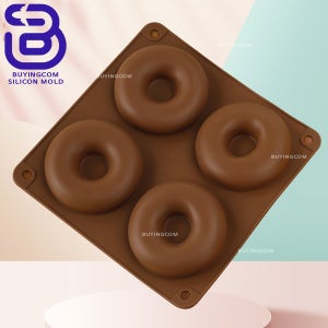 기본 도넛 디저트 무스케익 베이글 푸딩 베이킹 실리콘몰드 (77mm/4구)