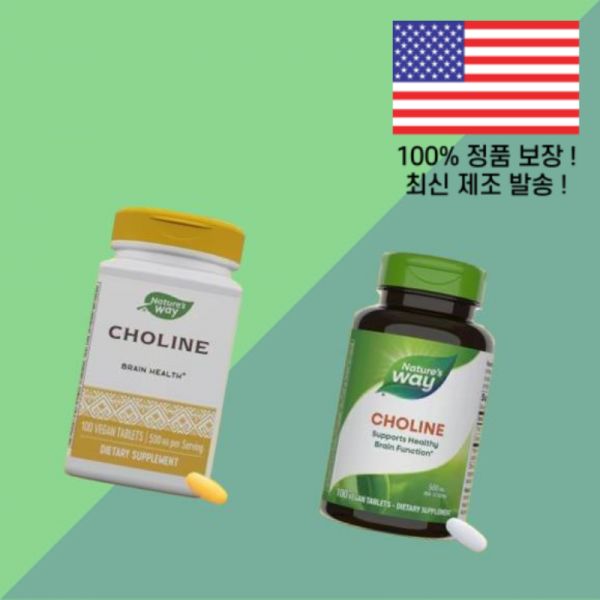 <b>Nature’s Way</b> 콜린 1회 500mg 베지테리<b>안정</b> 100정