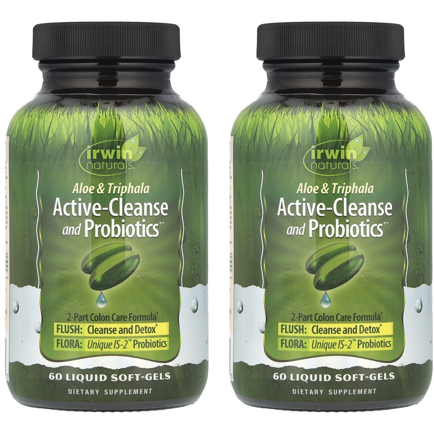 어윈내추럴 알로에 트리팔라 <b>액티브</b><b>클렌즈 프로바이오틱</b> 60소프트젤 (2개세트)
