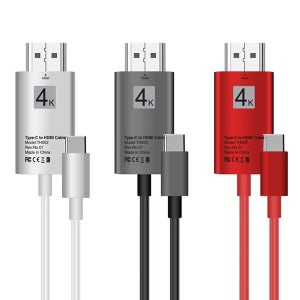 C타입 HDMI 케이블 2미터 4미터 4K UHD 60HZ 스마트폰 TV 모니터 연결 갤럭시S25 Z플립7 폴드7 아이폰16