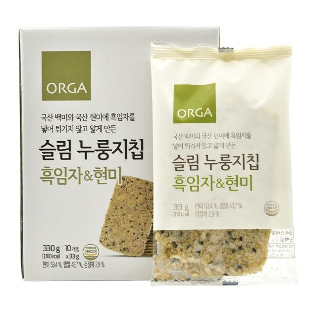 ORGA 슬림누룽지칩 흑임자현미 제품 이미지