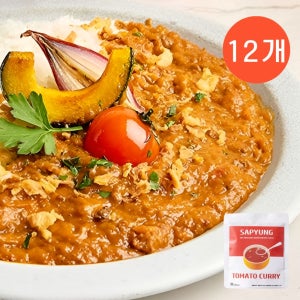 [알림받기전용] 사평 숙성 진한 맛 저수분 일본카레 토마토카레, 180g, 12개