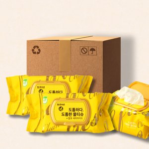 노브랜드 물티슈 캡형 100매 20팩 도톰한 아기물티슈 물휴지 (1박스)