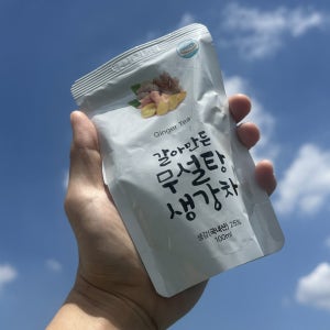 무설탕 국내산 생강차 100ml 파우치 임산부 수제 생강청 스틱 원액 21개입, 1개