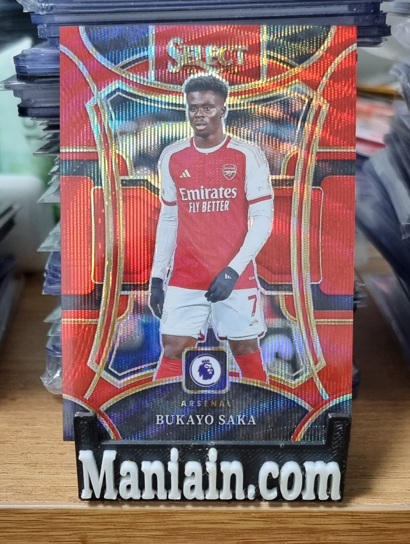 149한정판 부카요 사카 2023-24 Panini Select Premier League Bukayo Saka Red Wave Mezzanine No-106 축구카드