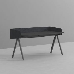 낮은 칸막이 독서실 책상 (멀티데스크 디바이더형) 1600x700mm, 쿨그레이