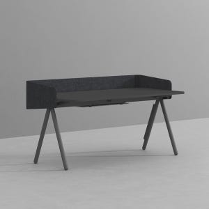 데스커 낮은 칸막이 독서실 책상 (멀티데스크 디바이더형) 1600x800mm, 쿨그레이