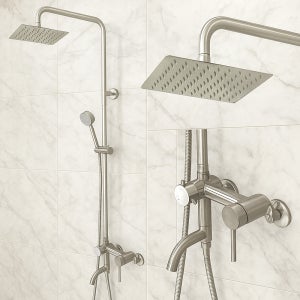 해바라기 샤워기 수전 고급 무광 스텐 샤워수전 수도꼭지 교체 SUS304