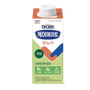하이뮨 케어메이트 균형 당뇨식 200ml x 18팩 2묶음 균형 영양식 환자식 노인 건강식 영양 보충 음료