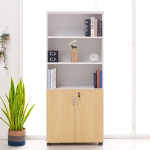 플리 슬림 낮은 책장 5단 거실 만화 서재 800 도어