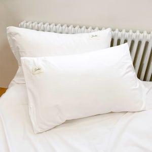 컴투더홈 사계절 순면 자루형 호텔 베개커버 세트 1+1 50x70cm 아이보리화이트