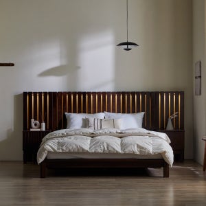 퍼니코 모카 SE0등급 호텔 조명 원목 침대 프레임 매트리스 세트