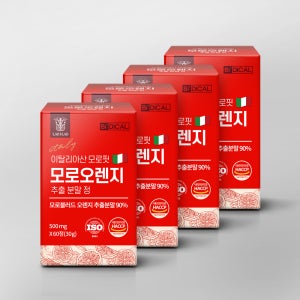 랩온랩 이탈리아산 모로핏 모로오렌지 추출 분말 모로실 C3G 60정, 4개