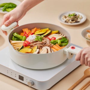 로이첸 아이마그넷 24cm 멀티팬 특허받은 프라이팬 인덕션 코팅 후라이팬 조리도구 부착