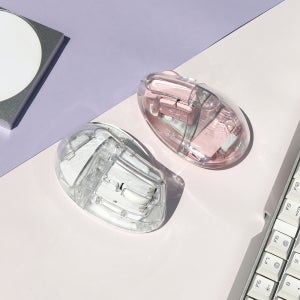 오브룸 버티컬 마우스 물방울 투명 무선 저소음 블루투스 인체공학 데스크테리어