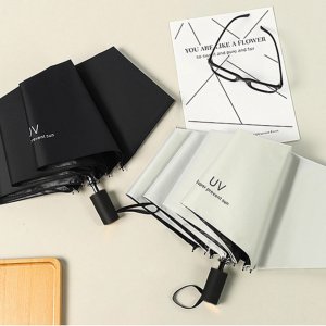 블루에어 튼튼한 3단 자동 우산 방수 UV차단 선물포장 양산 겸용