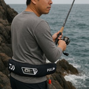 [조비알] 다이와 2025년 DF-9405 신상 선상 낚시 구명복 자동팽창식 허리밸트 낚시구명조끼