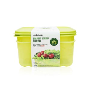 락앤락 스마트킵 프레쉬 1.5L 2P 밀폐용기 냉장고정리용기 반찬통 HLE5400NS2