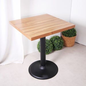 베네딕 티크 테이블 사각 원형다리 카페 식당 인테리어 600사각+450 원반다리