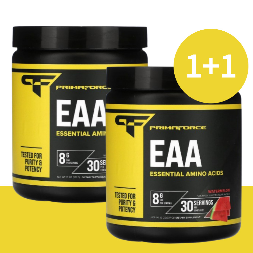 <b>프리마포스</b> EAA 운동전 헬스 <b>에너지</b> 부스터 필수 아미노산 수박 맛 337g(1+1)