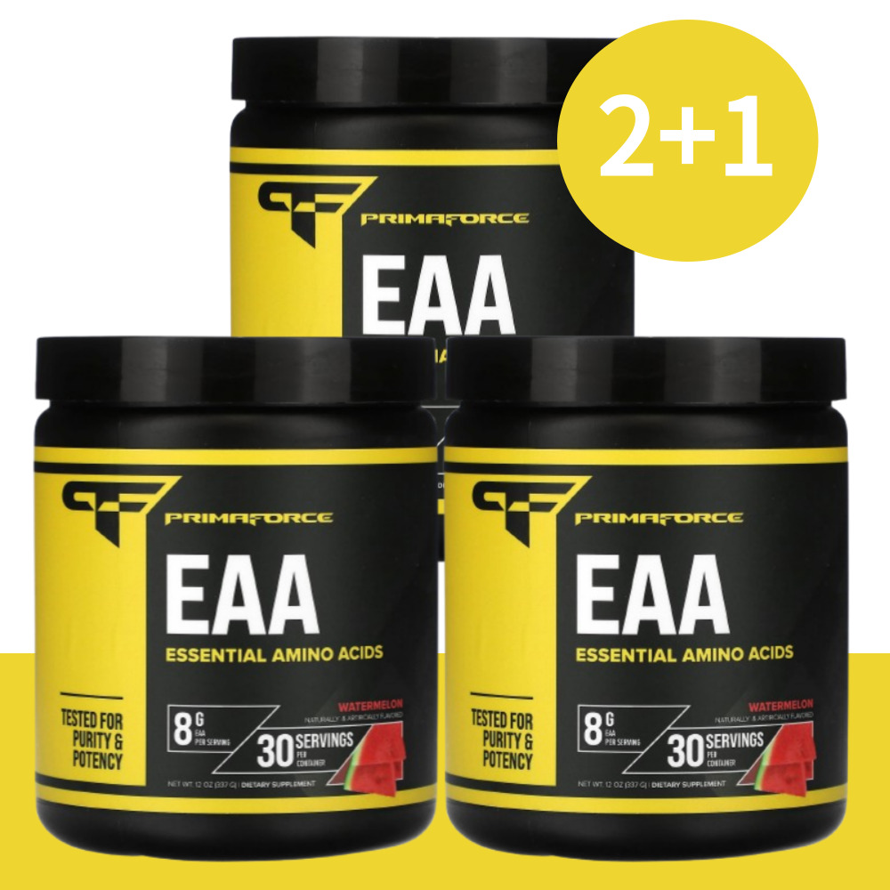 <b>프리마포스</b> 필수 아미노산 EAA 운동 헬스 <b>에너지</b> 부스터 수박 맛 337g(2+1)