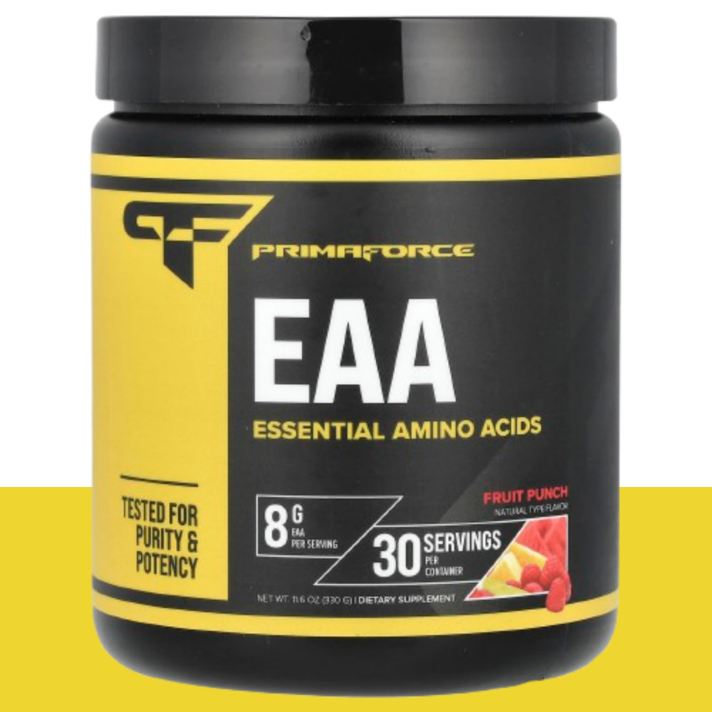 프리마포스 <b>운동</b>전 부스터 EAA 필수 아미노산 과일 펀치 330g