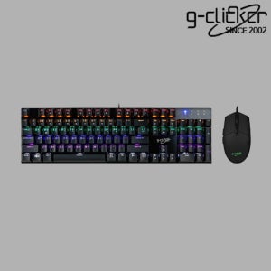 지클릭커 GMK-510X 슈퍼히어로 블랙 갈축 스페셜 게이밍 기계식 키보드 마우스 세트