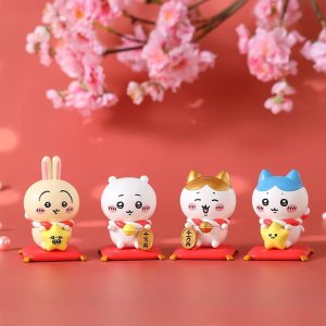 [대만 내수용] 치이카와 세븐일레콘 콜라보 부자되는 프렌즈 피규어 4종 세트