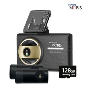 현대모비스 QHD+FHD+FHD 3채널 128GB 급발진 페달 IR 촬영 블랙박스 AX130