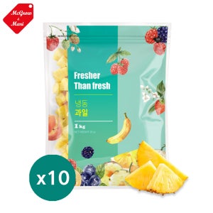 맥그로우앤마리 냉동 필리핀 파인애플 1kg, 10개