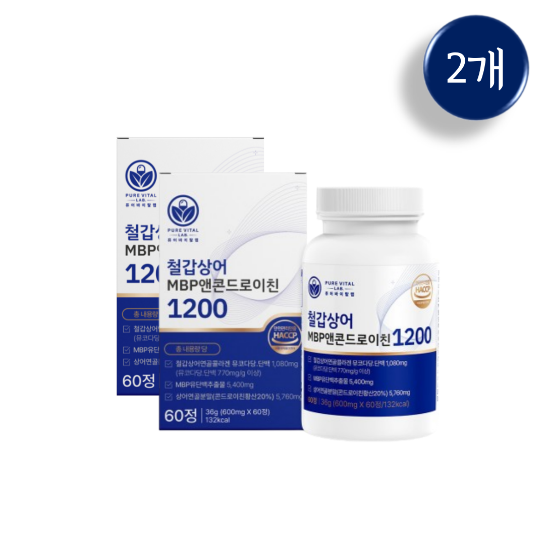 퓨어<b>바이탈랩</b> 철갑상어 콘드로이친 cs 6형 철갑상어연골 MBP