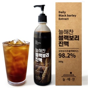 늘해찬 국내산 블랙 보리차 원액 블랙 보리차 진한 원액 엑기스 농축액 500g, 1개