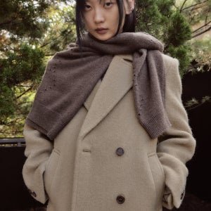 [YOUTH] Oversized Double Breasted Coat - Beige
