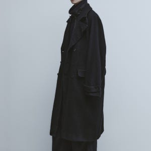 [YOUTH] Boiled Wool Officer Coat - Black
